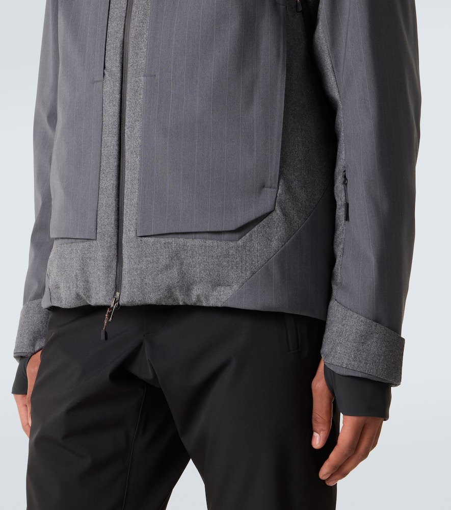 Trace 2.0 pinstripe down jacket