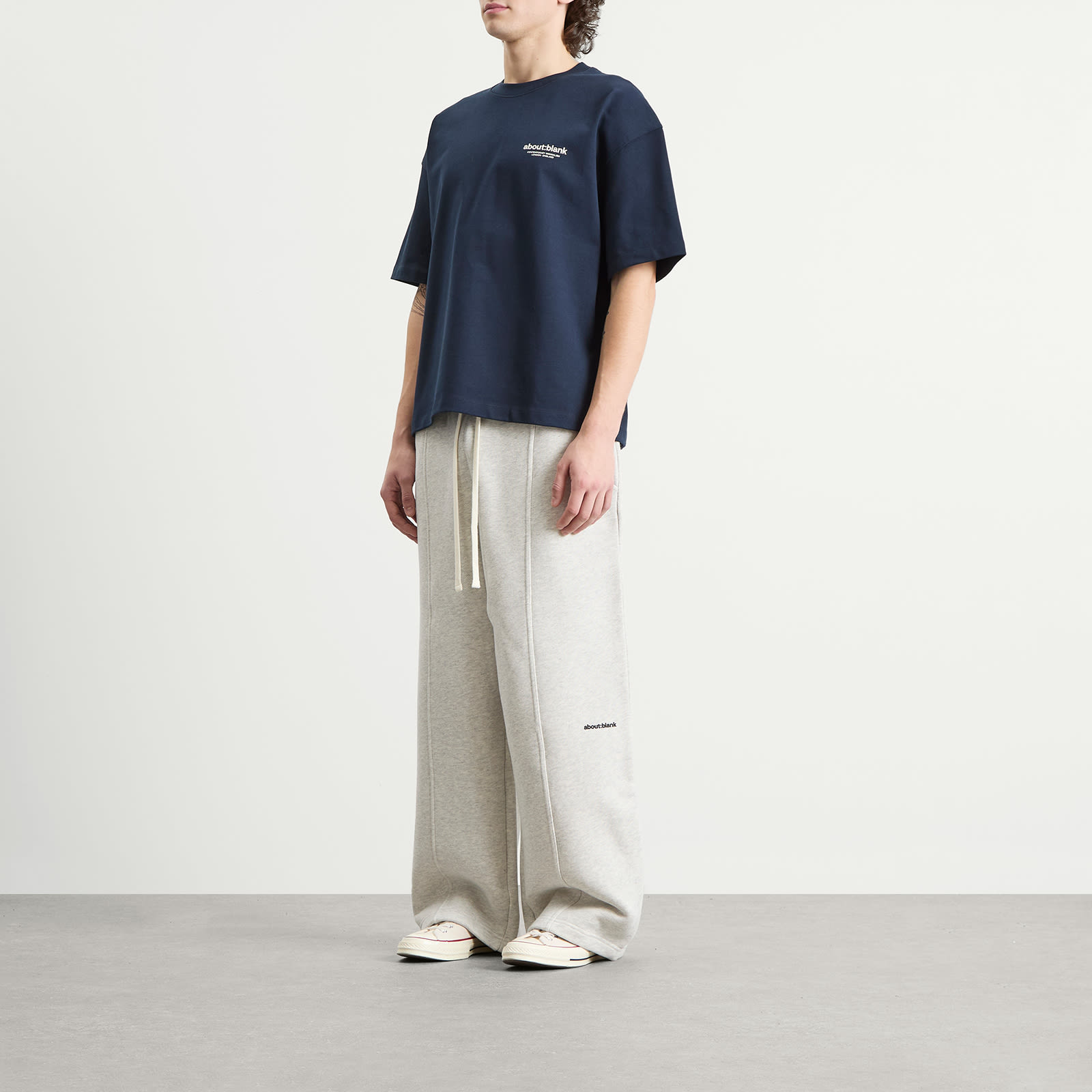 Men's Pleated Sweatpant in Grey Marl