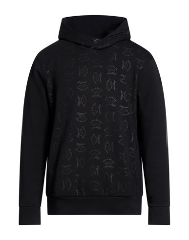 Man Sweatshirt Black Size M Cotton, Polyester, Elastane