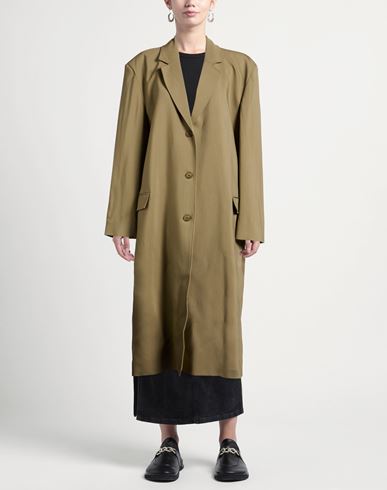 Woman Overcoat & Trench Coat Khaki Size XS Viscose, Virgin Wool, Elastane