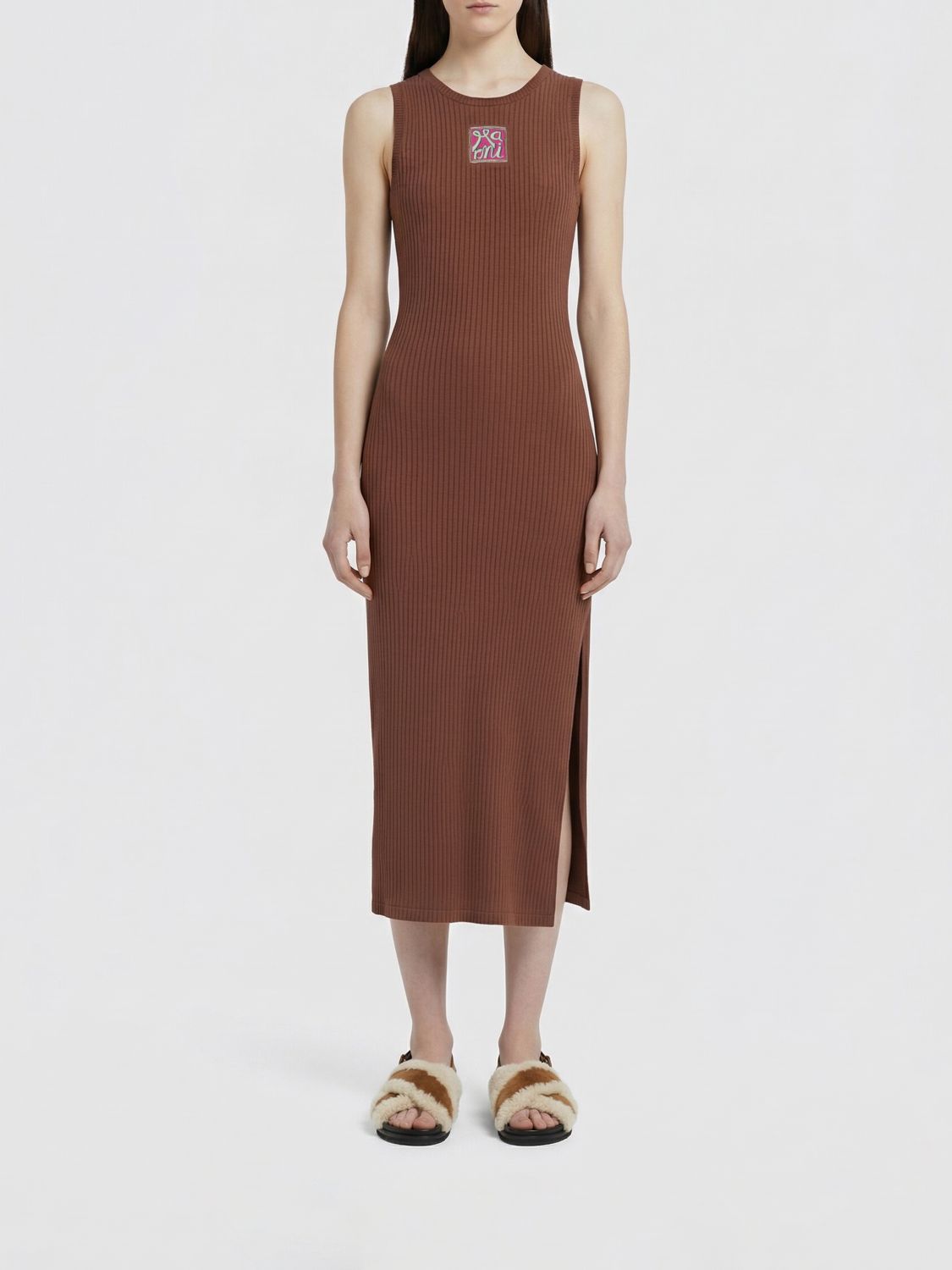 Dress Woman color Tobacco