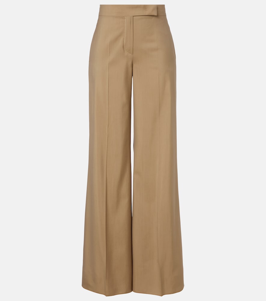 Bronte wool and silk wide-leg pants