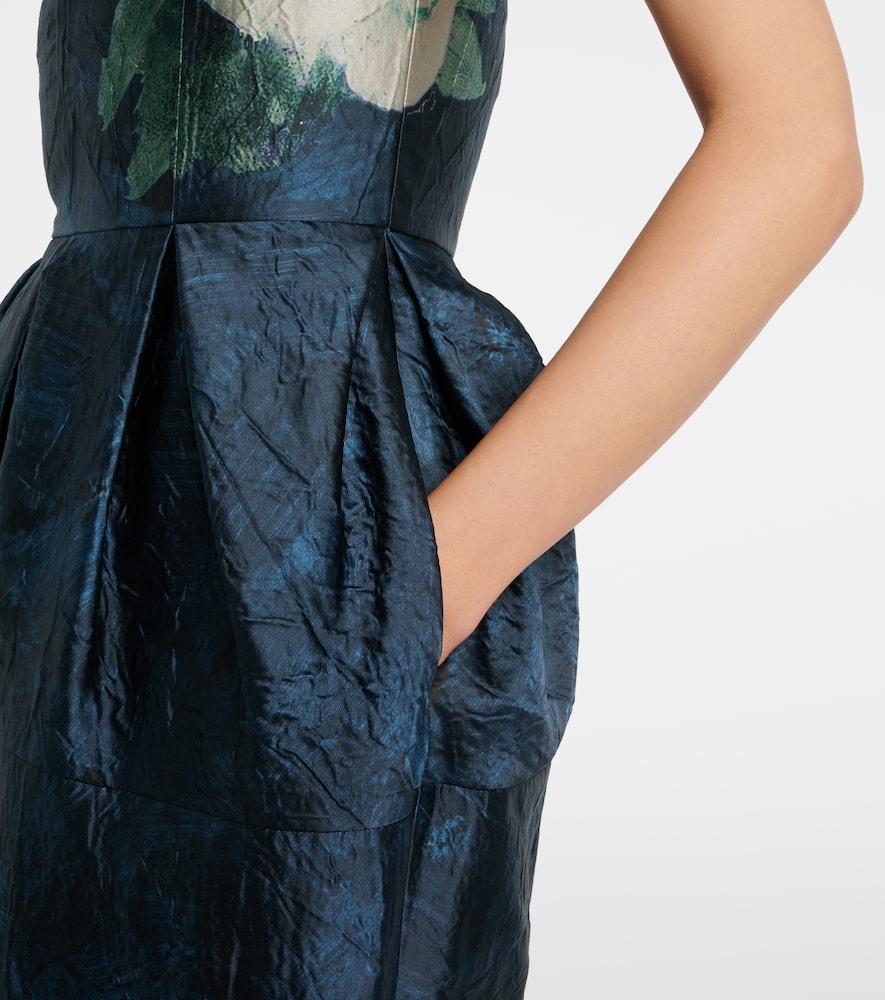 Floral jacquard gown