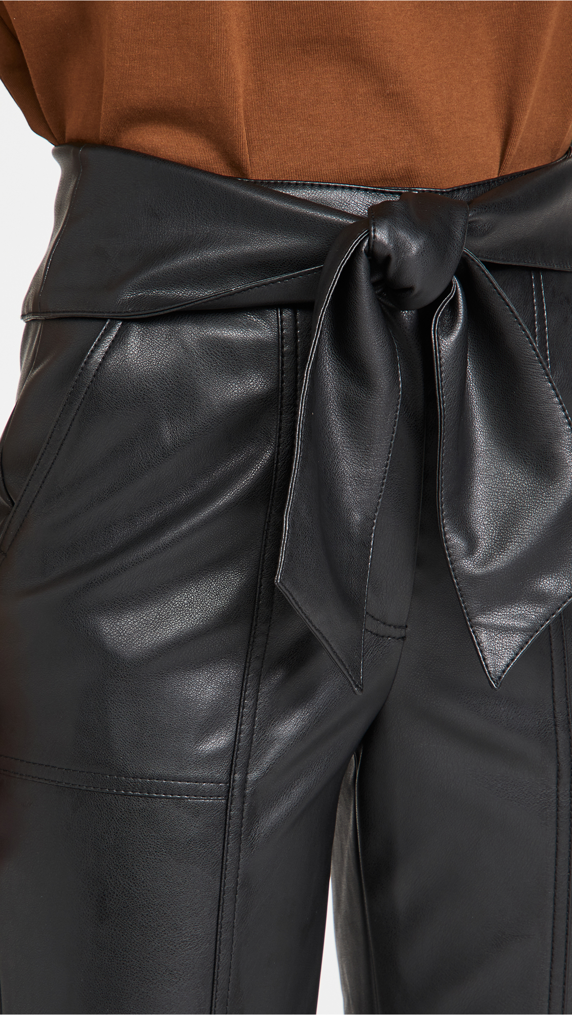 Tessa Vegan Leather Tie Waist Pants