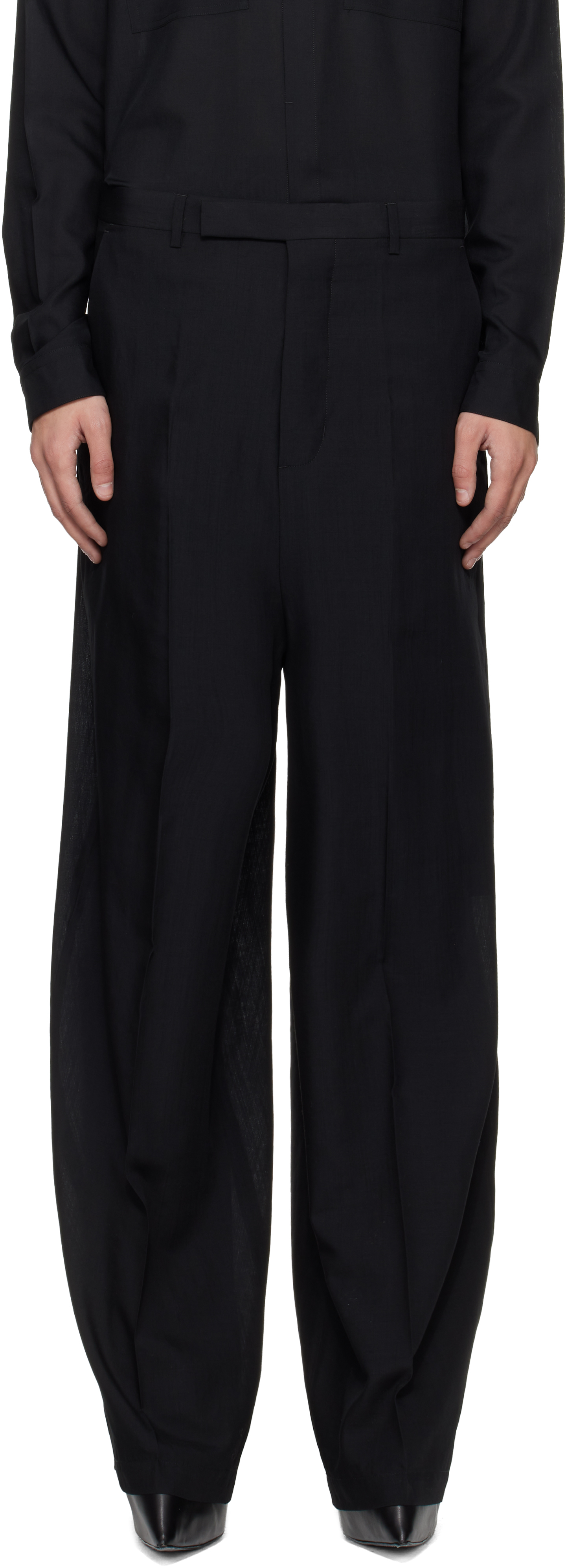 Black Temple Tailored Firbanks Trousers