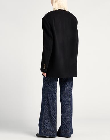 Woman Coat Black Size 6 Wool, Cashmere