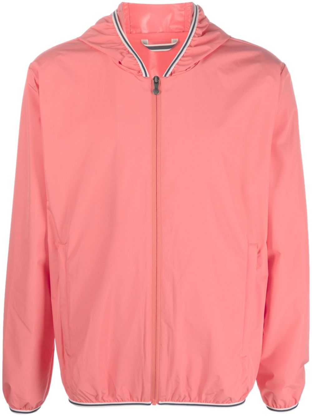 Logo-patch sleeve hooded jacket - Orange