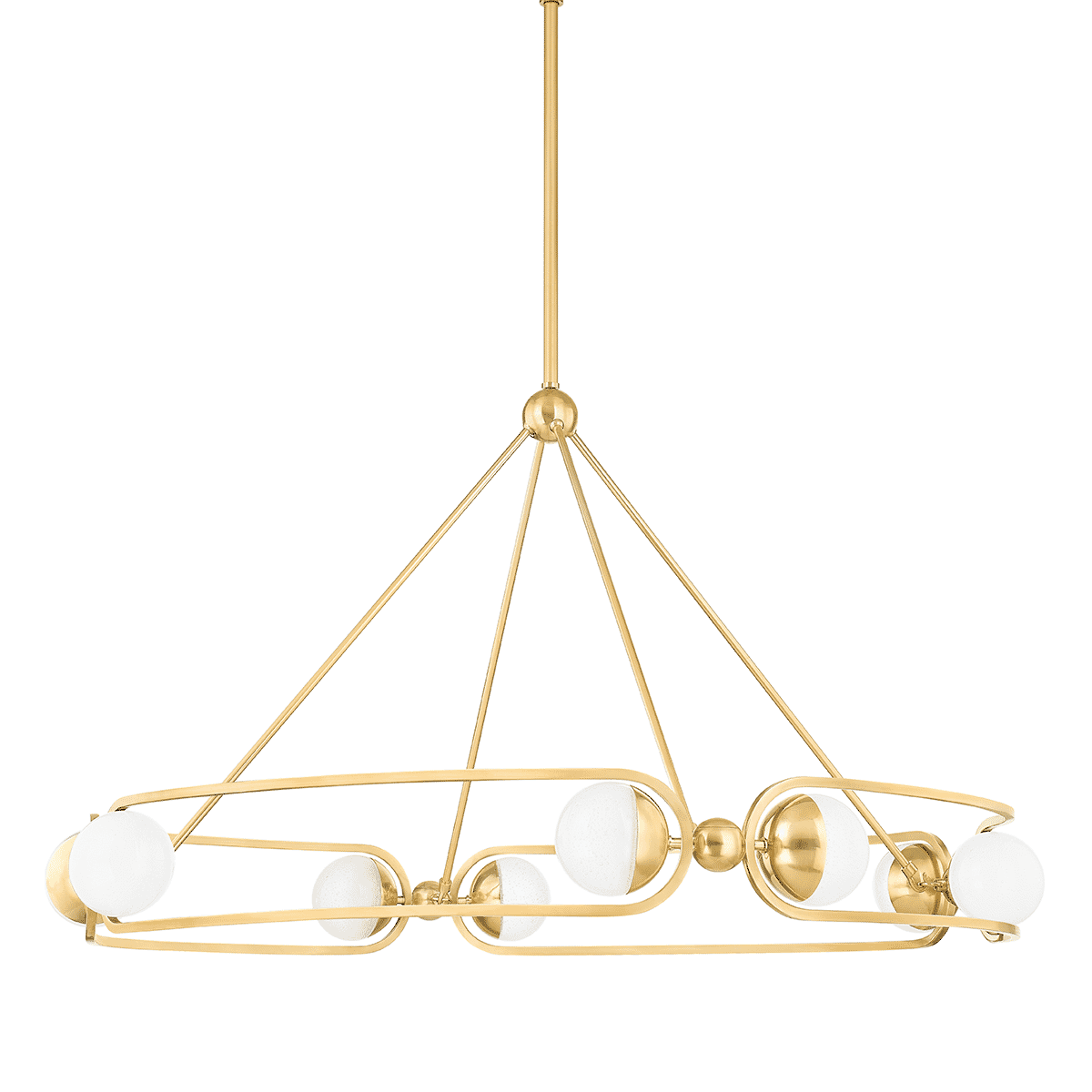 Aged Brass LED Chandelier from the Hartford Collection