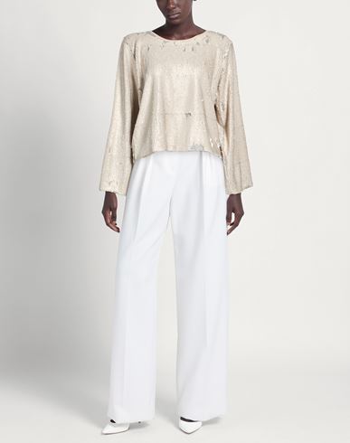 Woman Top Beige Size 10 Polyester
