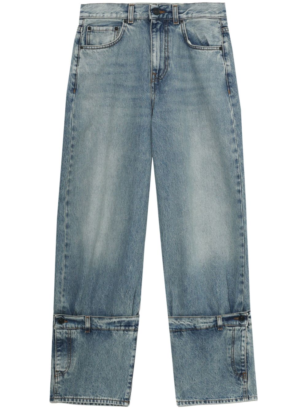 Logo-patch straight jeans - Blue