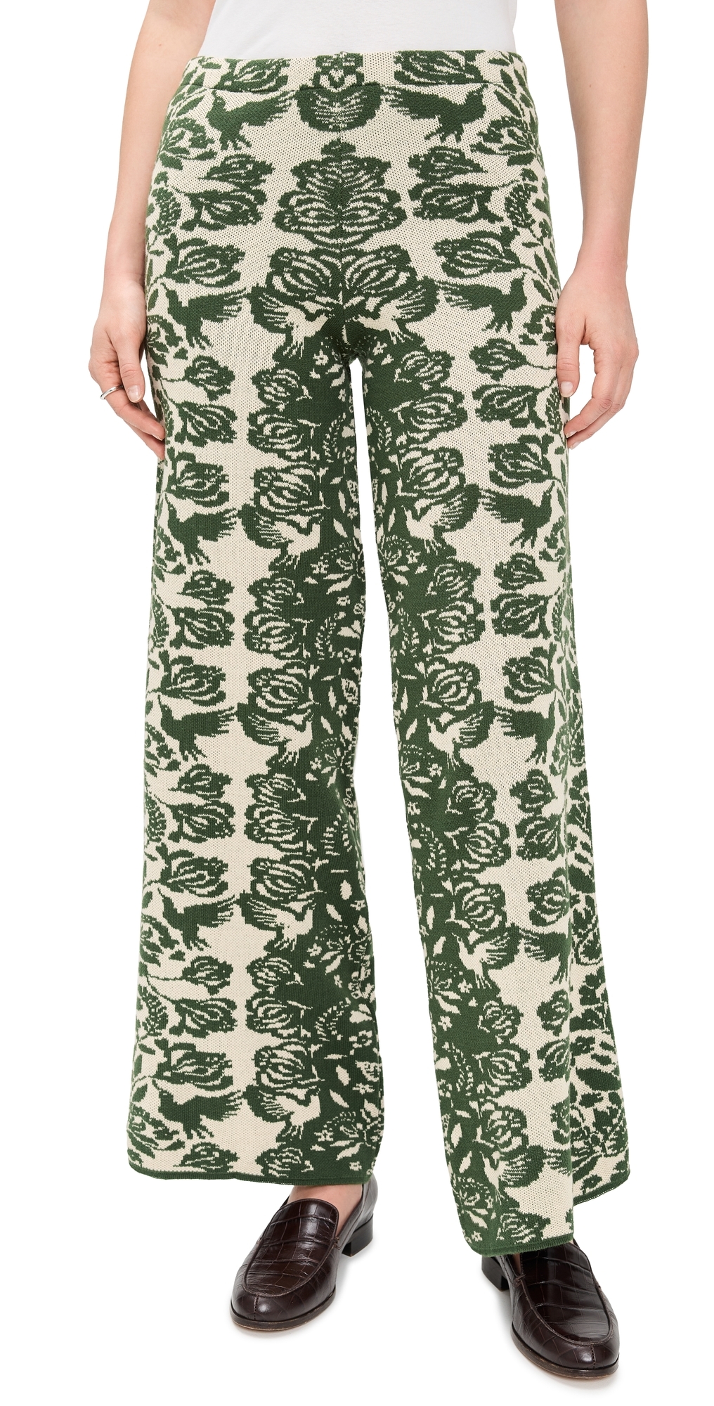 The Unnamed Pants Green Folk Paisley