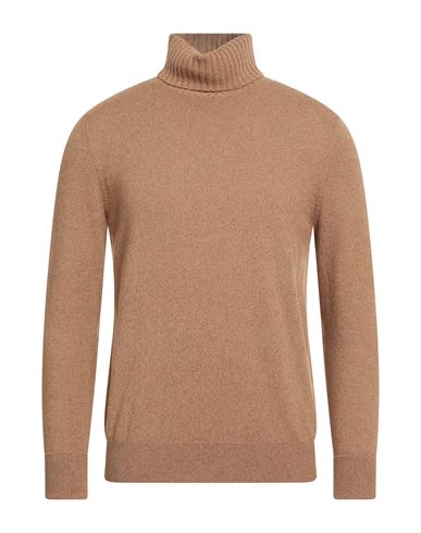 Man Turtleneck Camel Size 38 Cashmere
