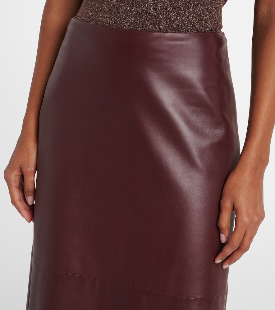 Leather maxi skirt