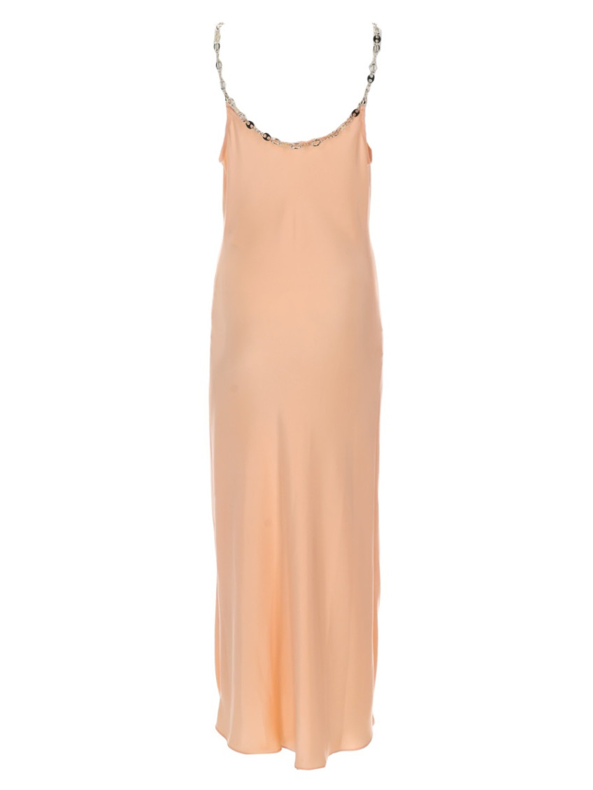 Peach Cowl Neck Maxi Dress