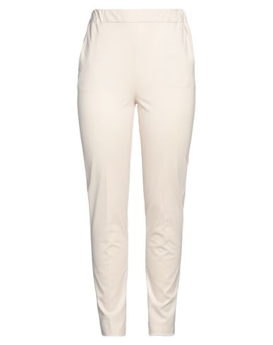Woman Pants Cream Size L Viscose, Polyamide, Elastane