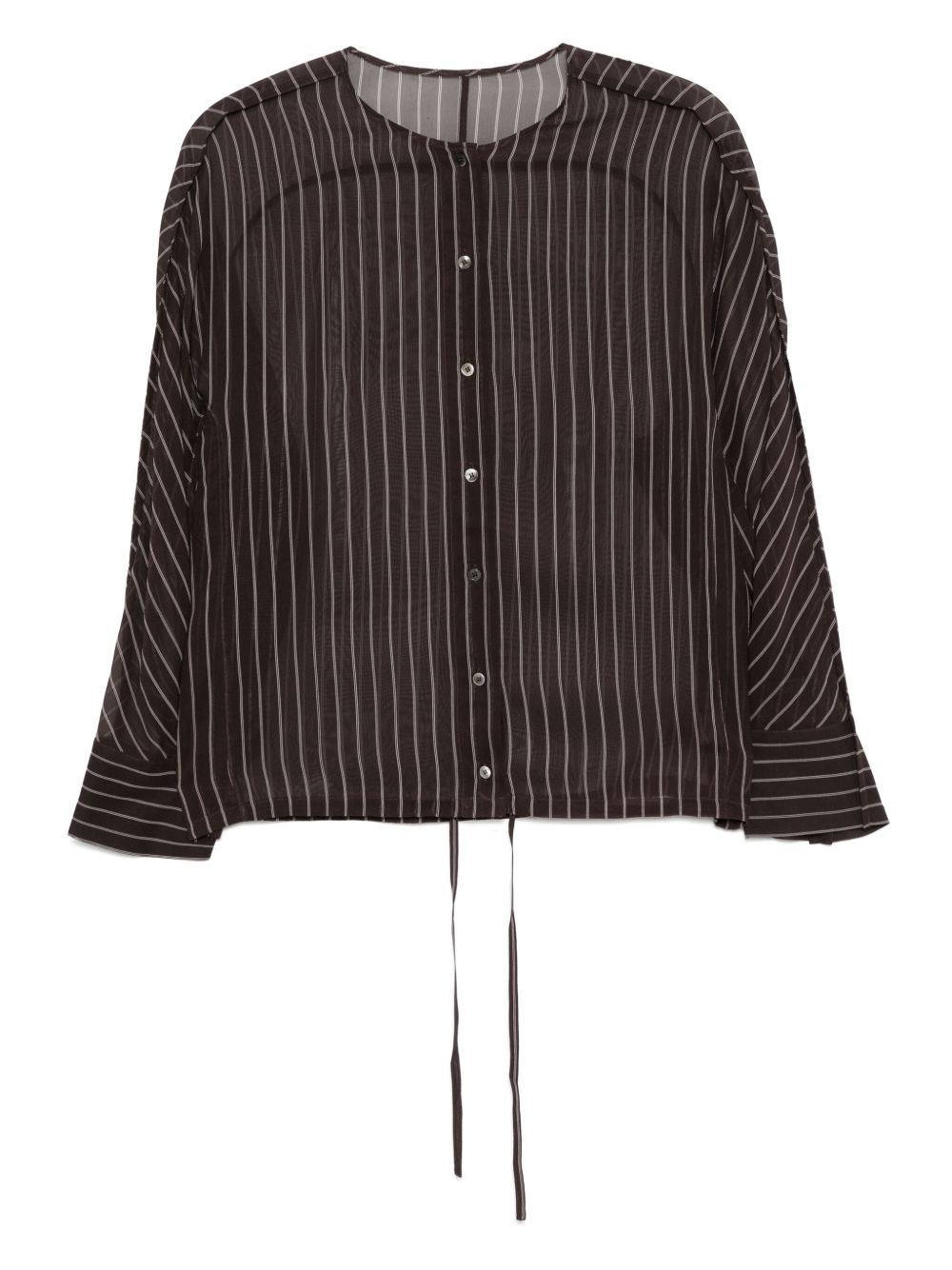 LESS silk long sleeved shirt - Brown