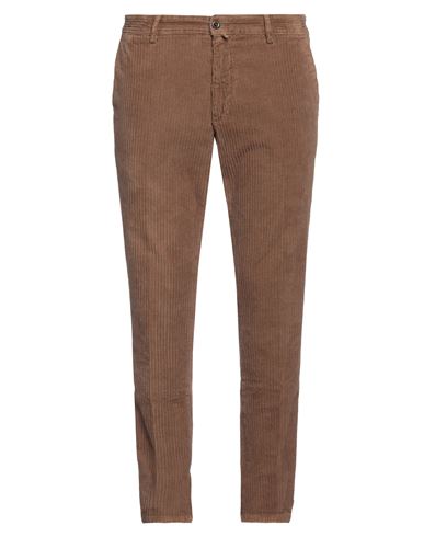 Man Pants Brown Size 40 Cotton, Elastane