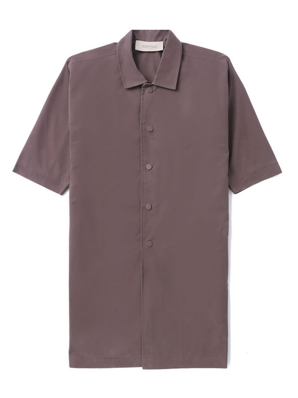 Logo-print short-sleeve coat - Purple