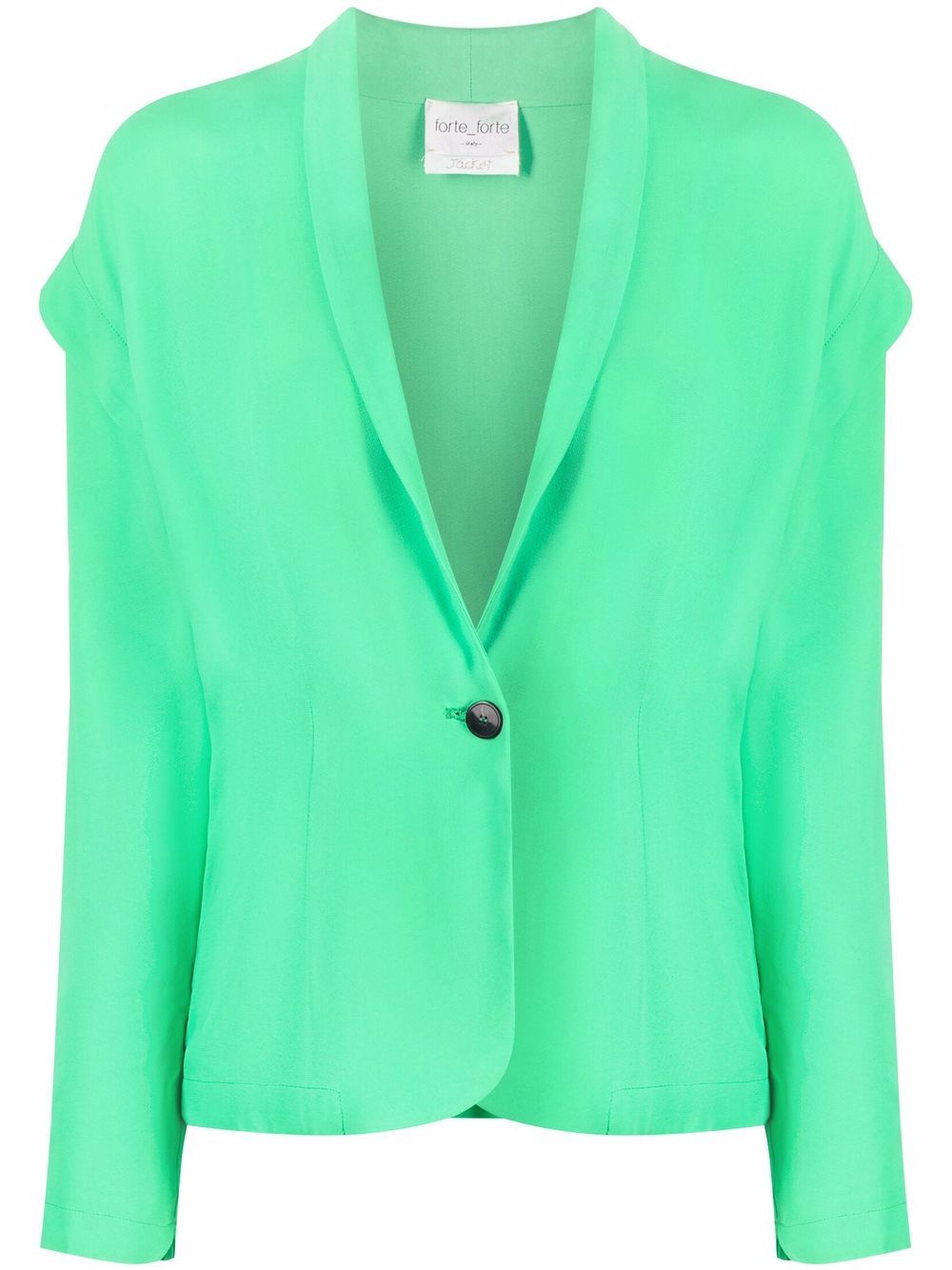 Drop-shoulder single-breasted blazer - Green