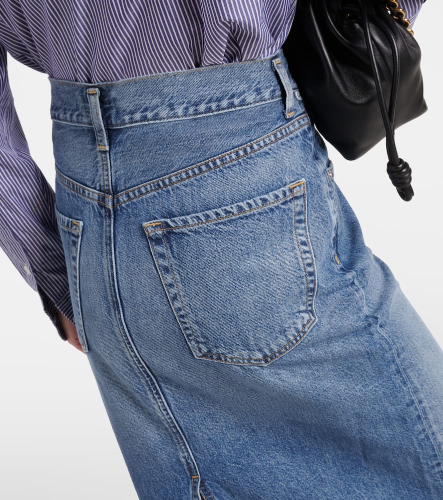 Citizens of Humanity Circolo Reworked denim maxi skirt