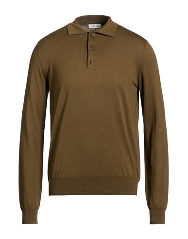Man Sweater Military green Size 38 Silk, Cotton