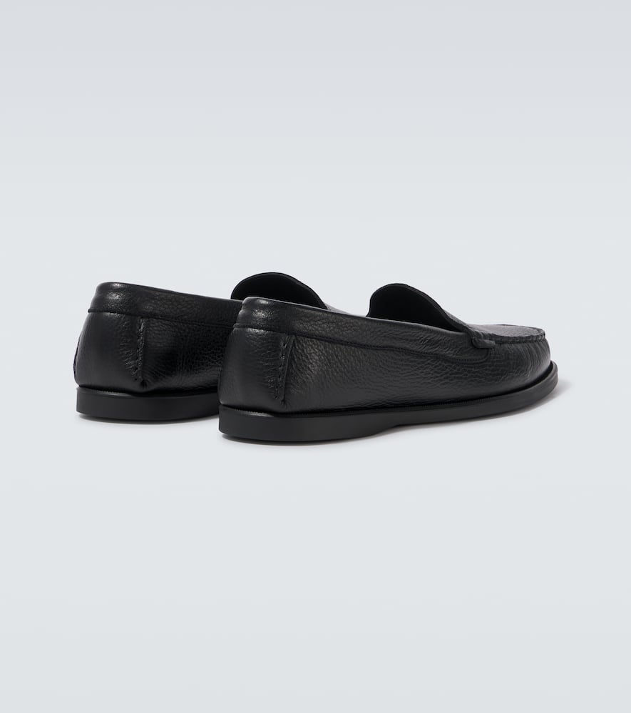 City leather loafers