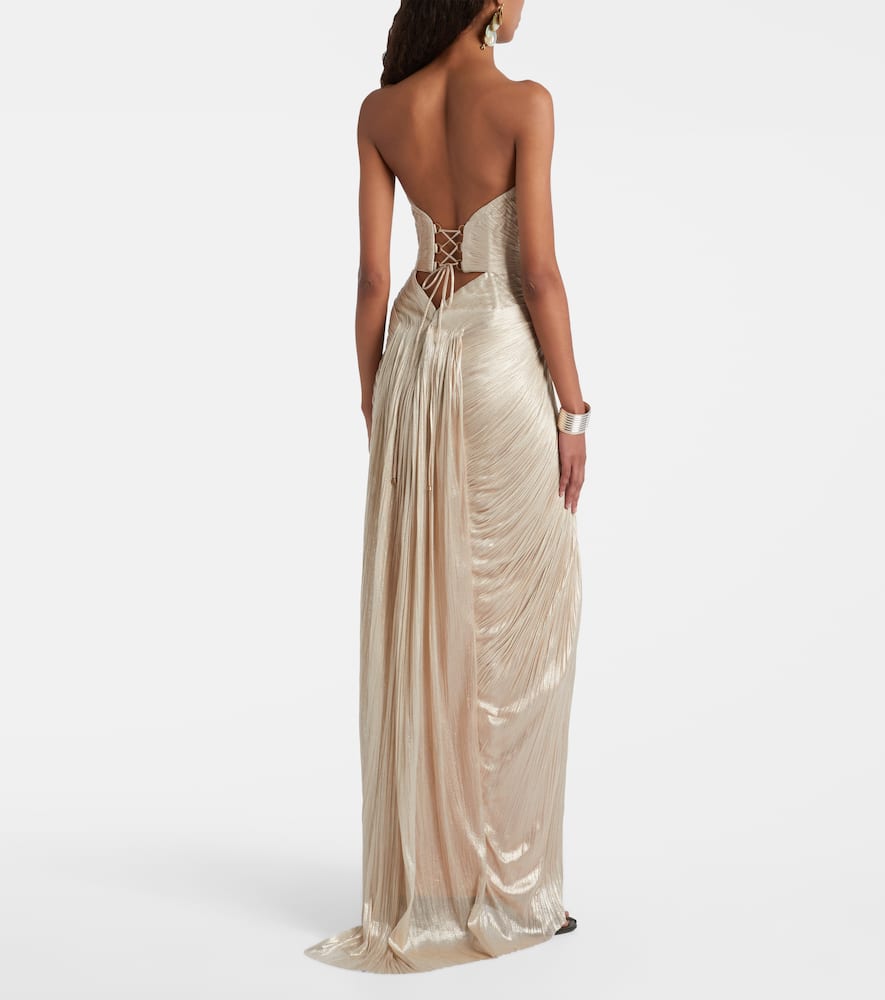 Noor silk tulle corset gown