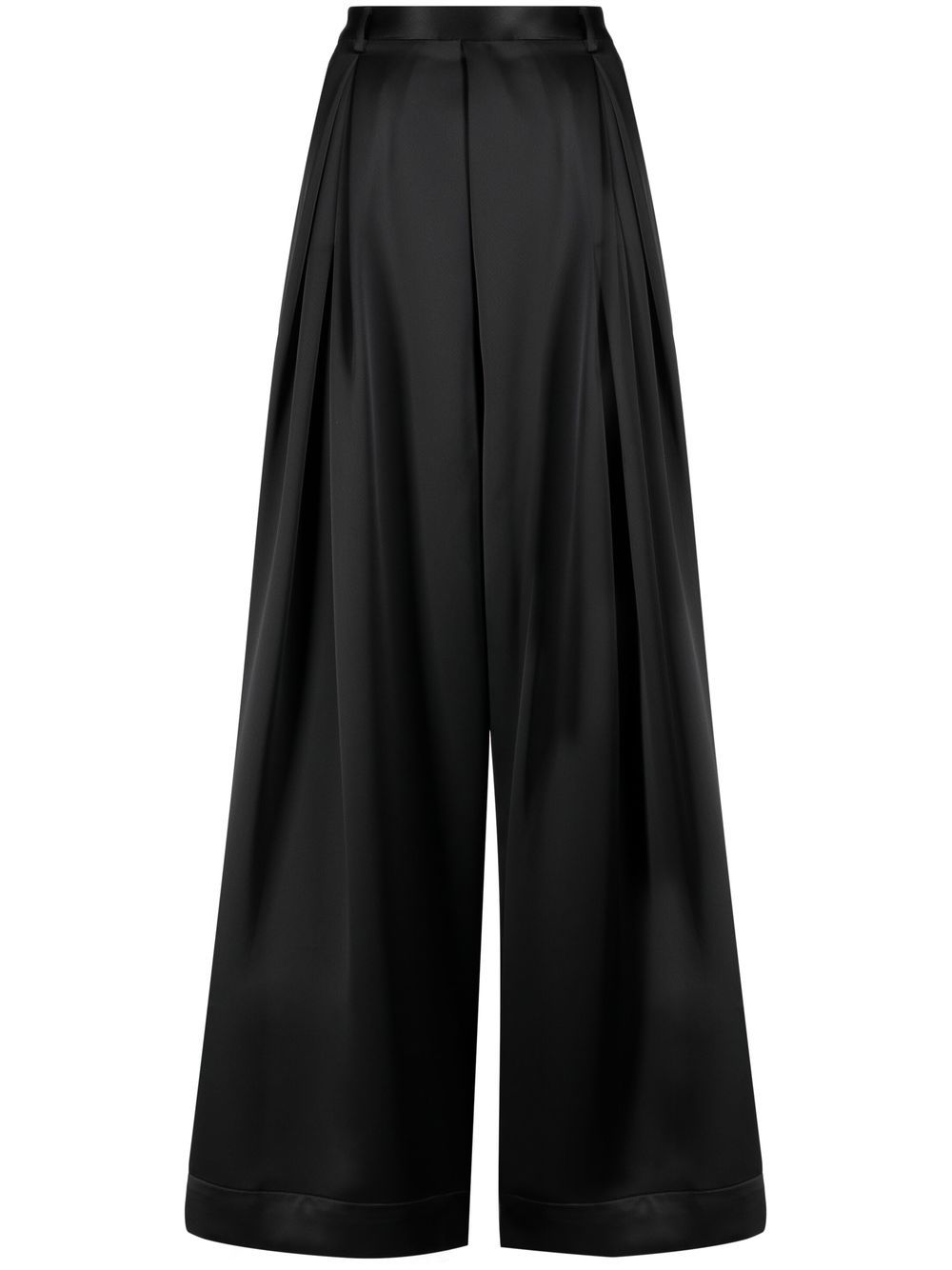 Pleated wide-leg pants - Black