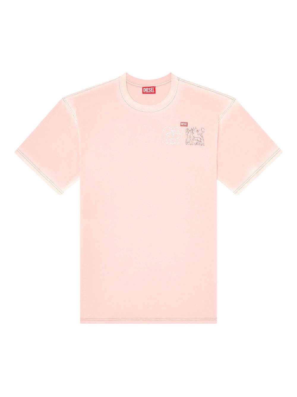 Diesel T-Boxt-T10 graphic-print T-shirt - 37ZA PINK