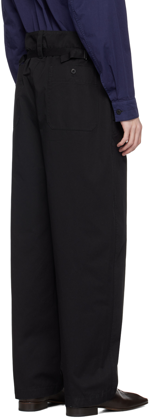 LEMAIRE Black Maxi Trousers