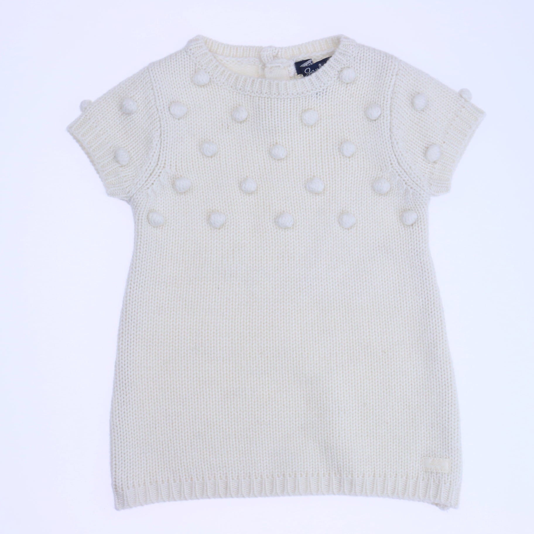 Girls Ivory Sweater Dress