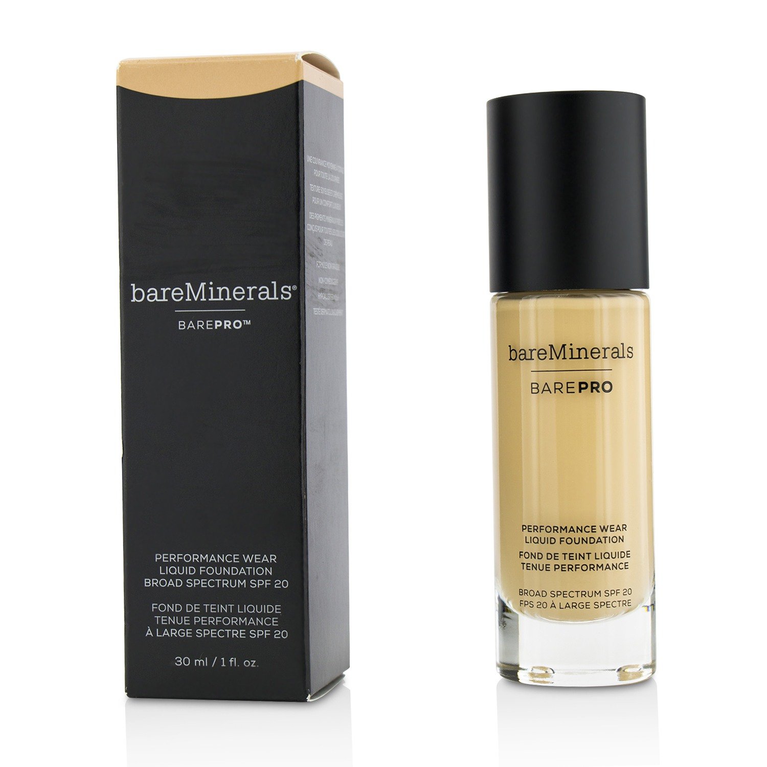 BAREPRO Performance Wear Liquid Foundation Broad Spectrum SPF 20 - Sateen 05 for fair cool skin w/ pink undertone