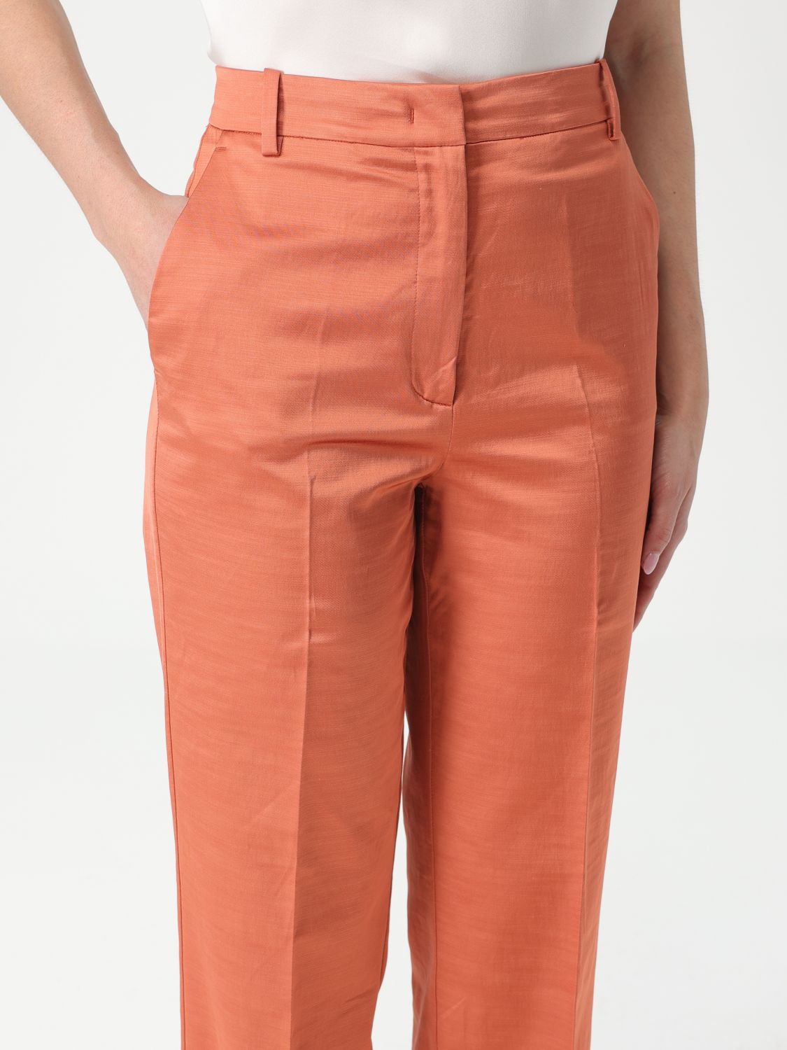 Pants PINKO Woman color Burnt