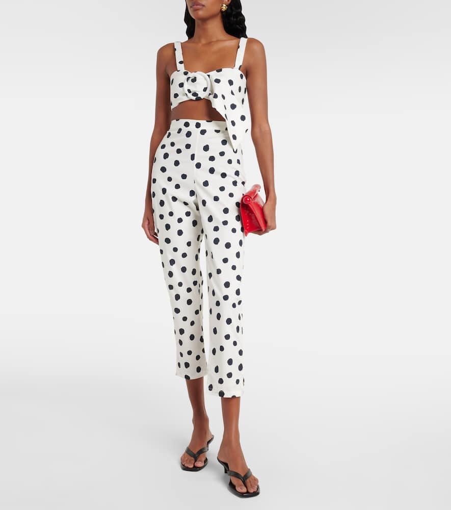 Cotton-blend capri pants