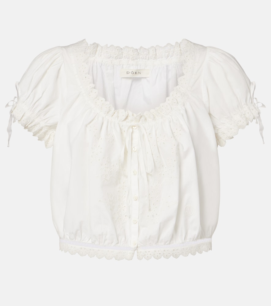 Dôen Nera embroidered cotton top