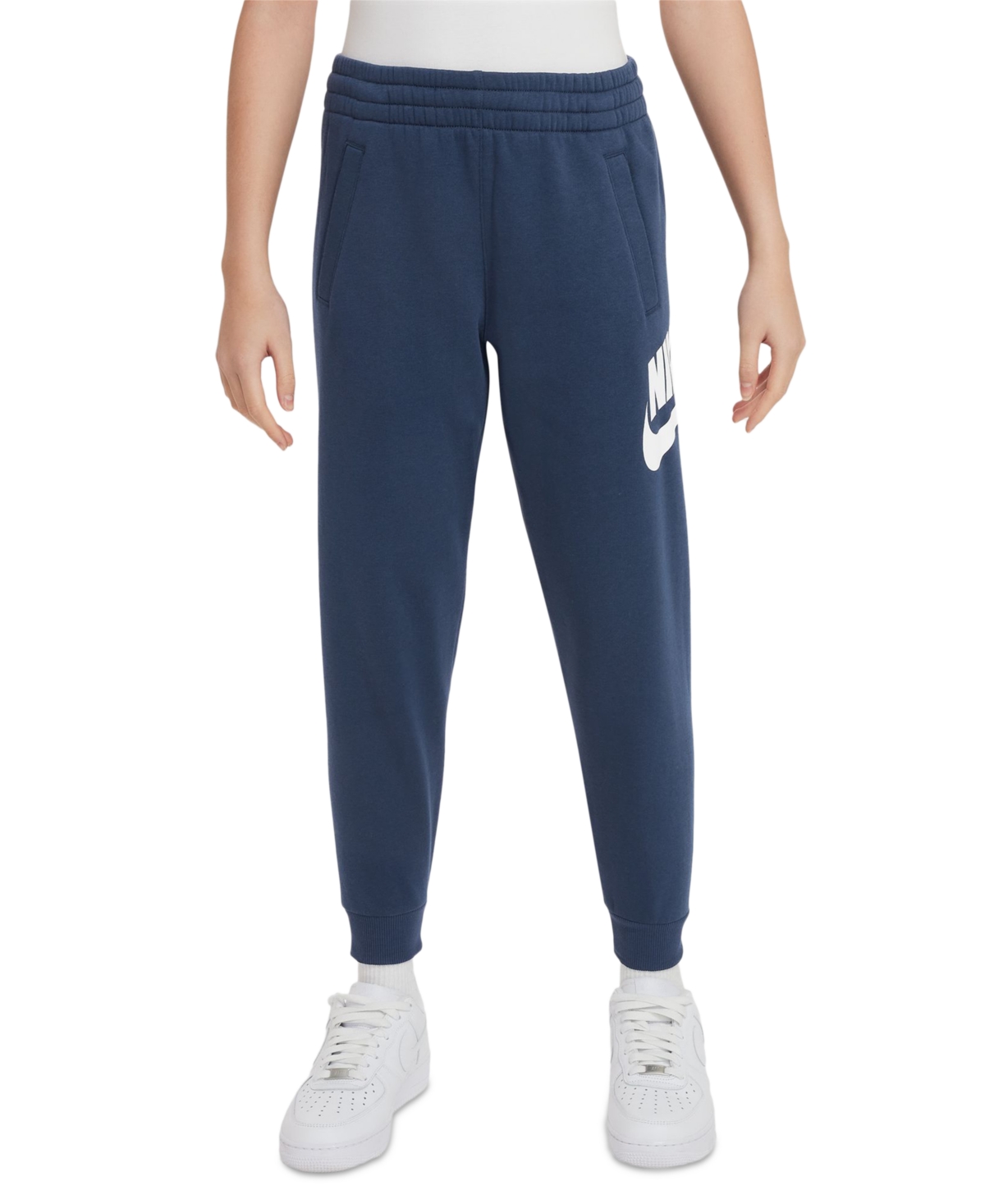 Big Kids Club Fleece Jogger Pants - Midnight Navy/white