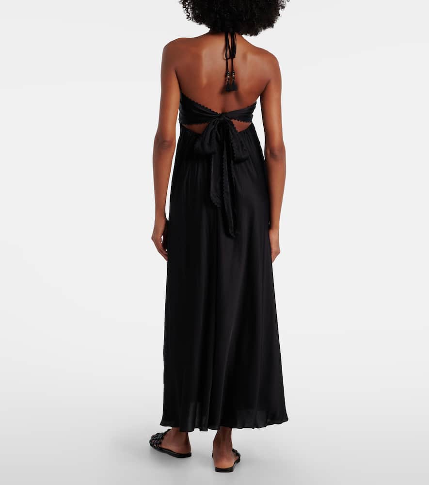 Halterneck maxi dress