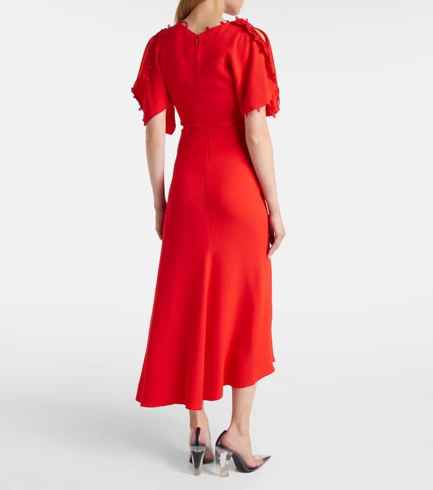 Asymmetric draped maxi dress
