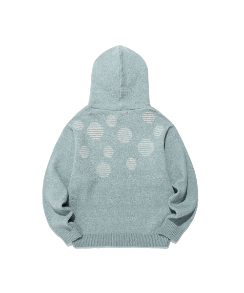 DOT KNIT HOODIE_MINT