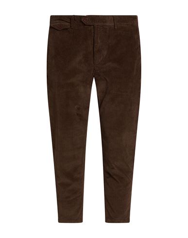 Man Pants Dark brown Size 30 Cotton, Elastane