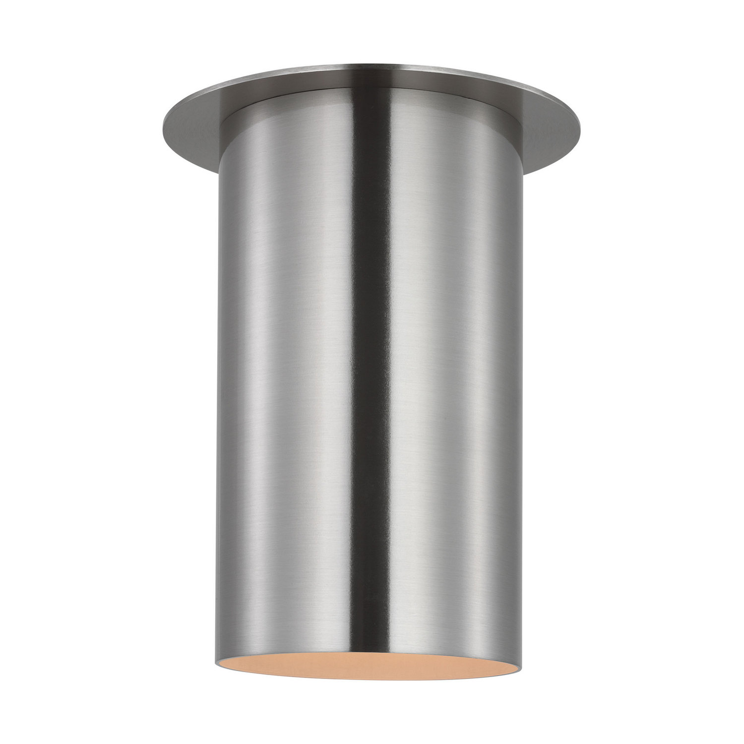Brushed Steel Flush Mount from the Archer Collection