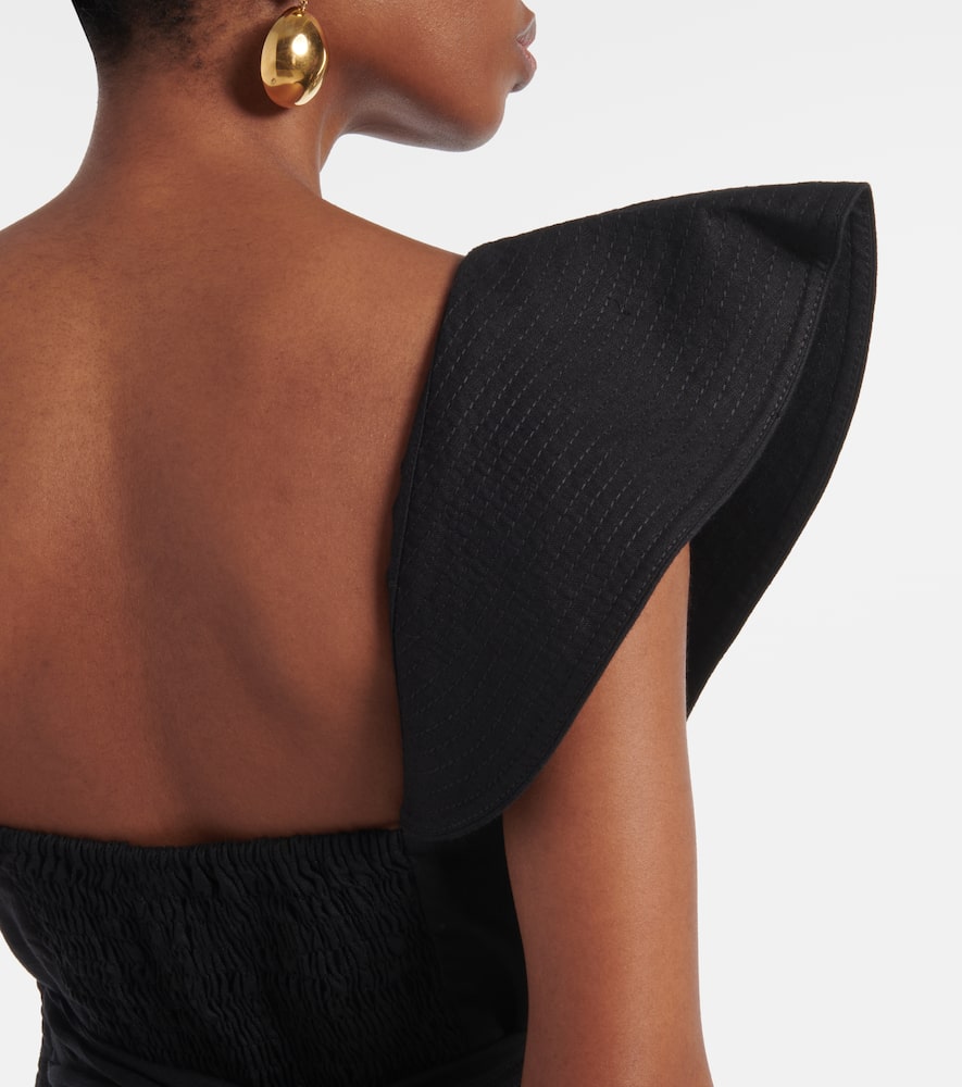 Ruffled midi dress