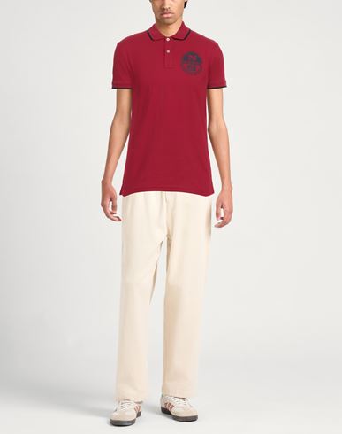 North Sails Man Polo shirt Burgundy Size M Cotton, Polyester, Elastane