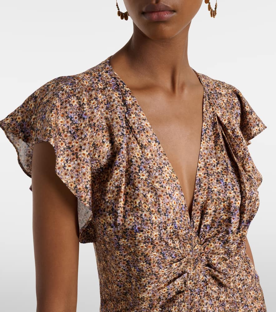 Lyndsay floral gathered midi dress