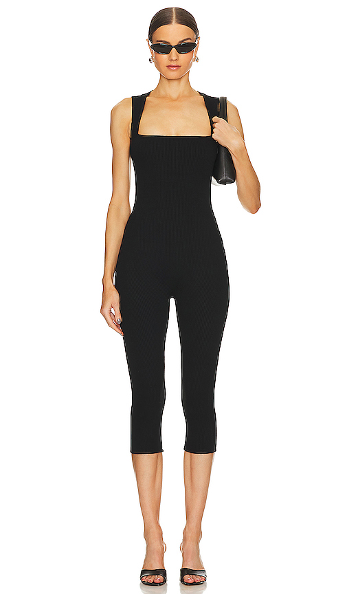 SANS FAFF Bell Pedal Pusher Jumpsuit in Black - Black.  XS also in L