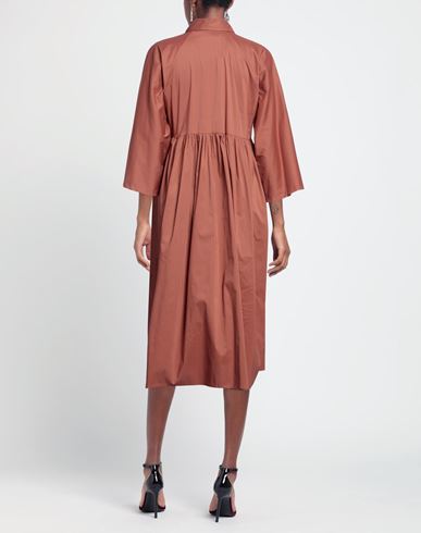 Liviana Conti Woman Midi dress Light brown Size 2 Cotton, Polyamide, Elastane