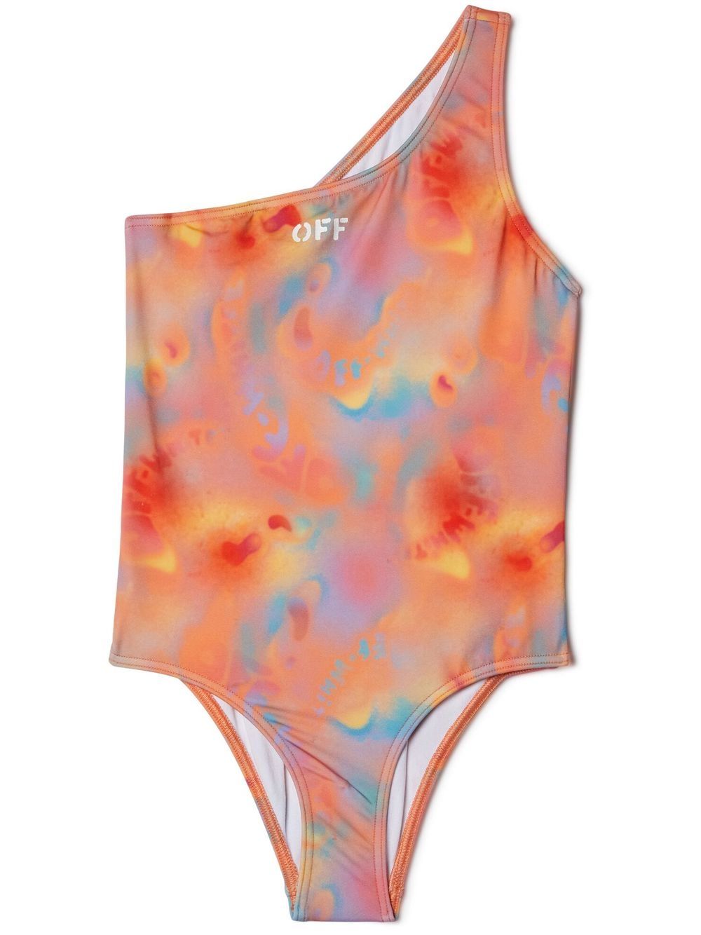 Tie-dye one-shoulder swimsuit - Multicolour