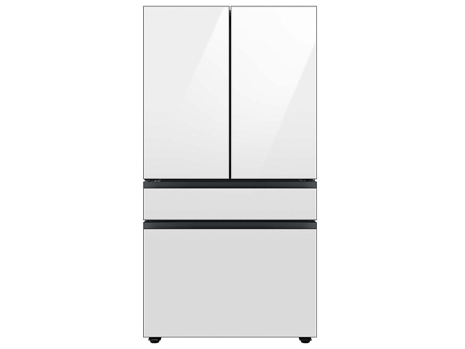 Bespoke 4-Door French Door Refrigerator Panel in White Glass - Middle Panel(RA-F36DMM12/AA)