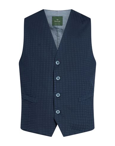 Man Tailored Vest Blue Size 36 Cotton, Elastane