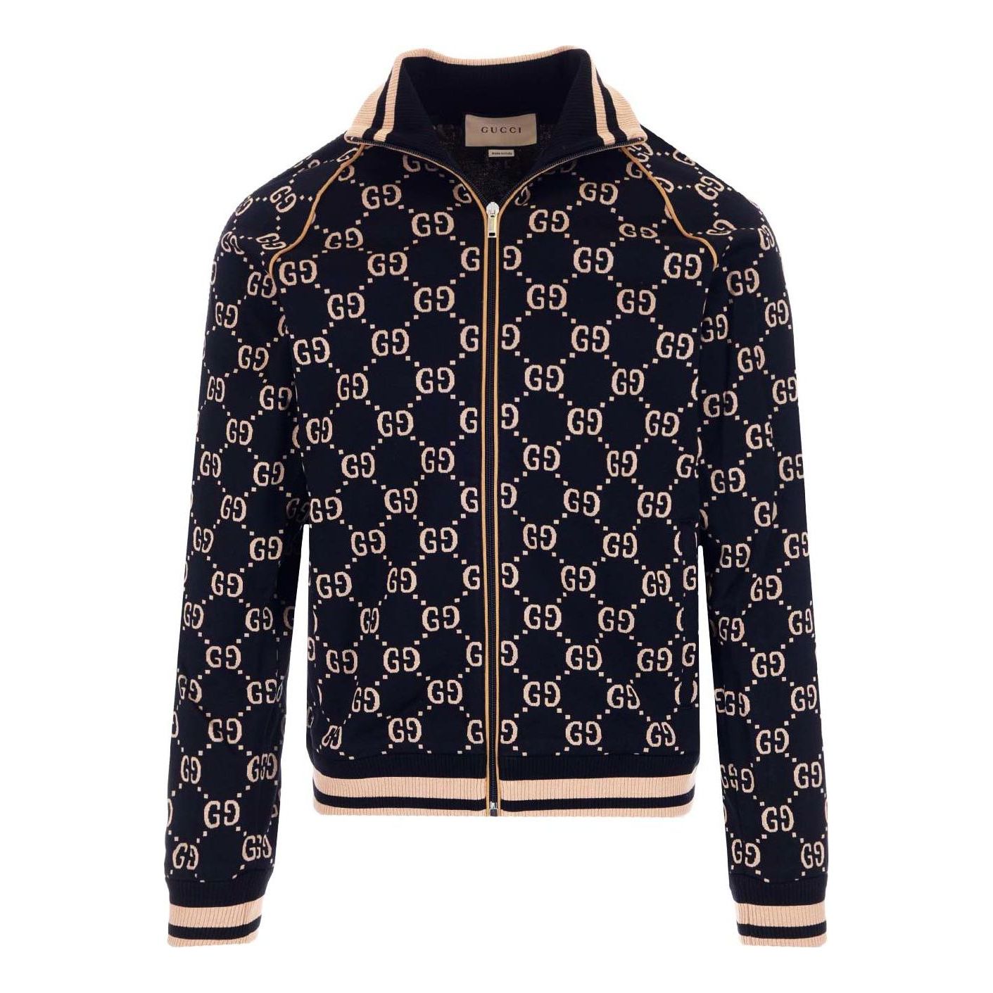 GG Gersey Cotton Jacket 'Black Camel Green Red'